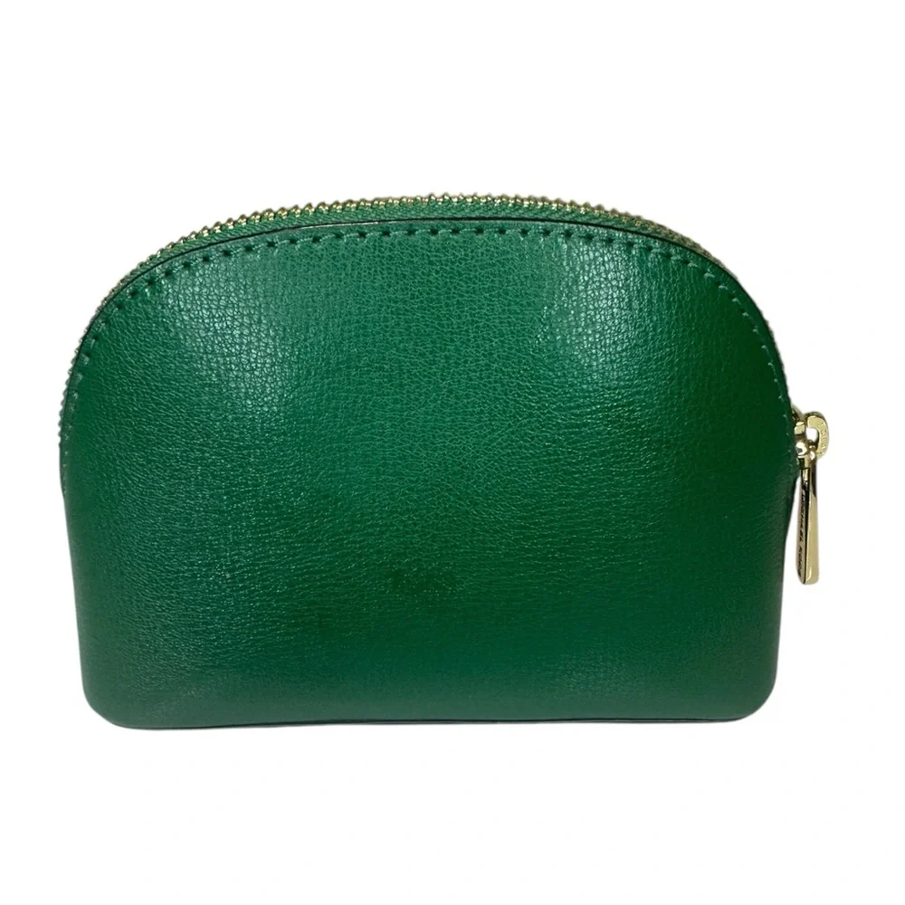Michael Kors Emerald Green Leather Cosmetic Bag